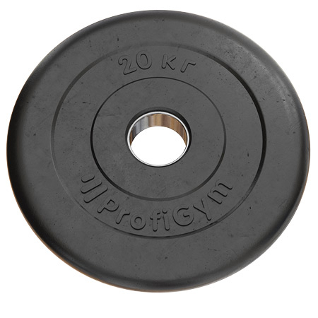 Тренировочный диск Profigym 20 кг черный