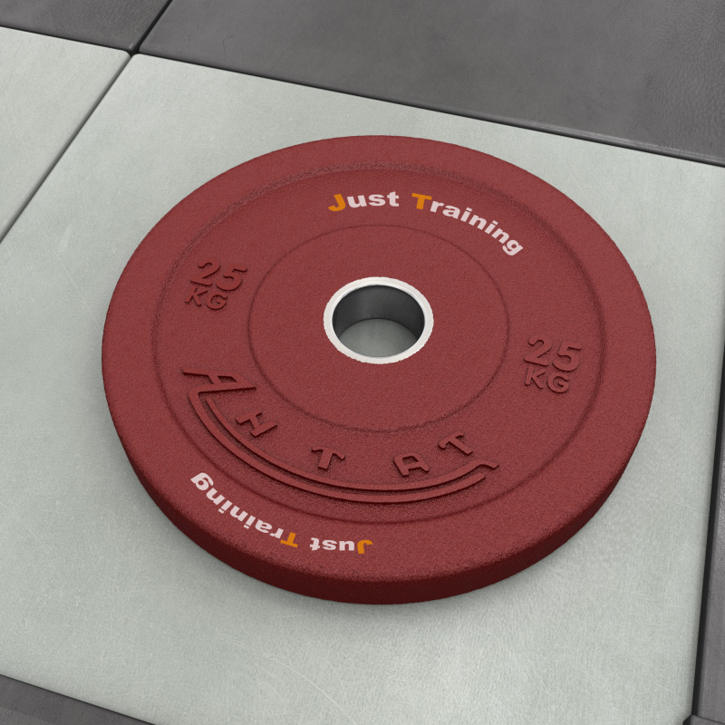 Бамперный диск для кроссфита 25 кг красный